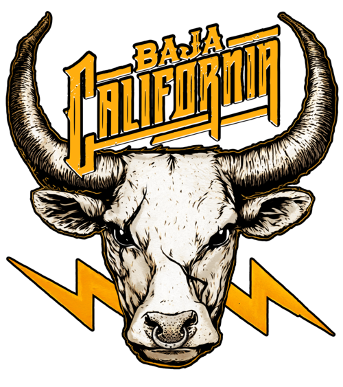 La vaca con el logotipo de Baja California